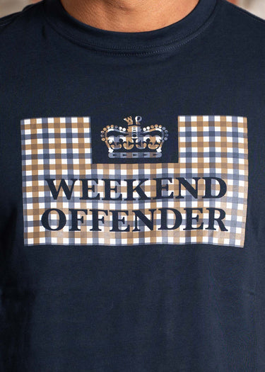 Weekend Offender T-shirts Shevchenko - navy mid house check