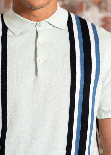 Ben Sherman Polo's Verticle stripe polo - light green