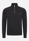 Farah Truien  Sweatshirt jim 1/4 zip - black 