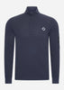 MA.Strum Truien  Ls funnel neck polo - ink navy 