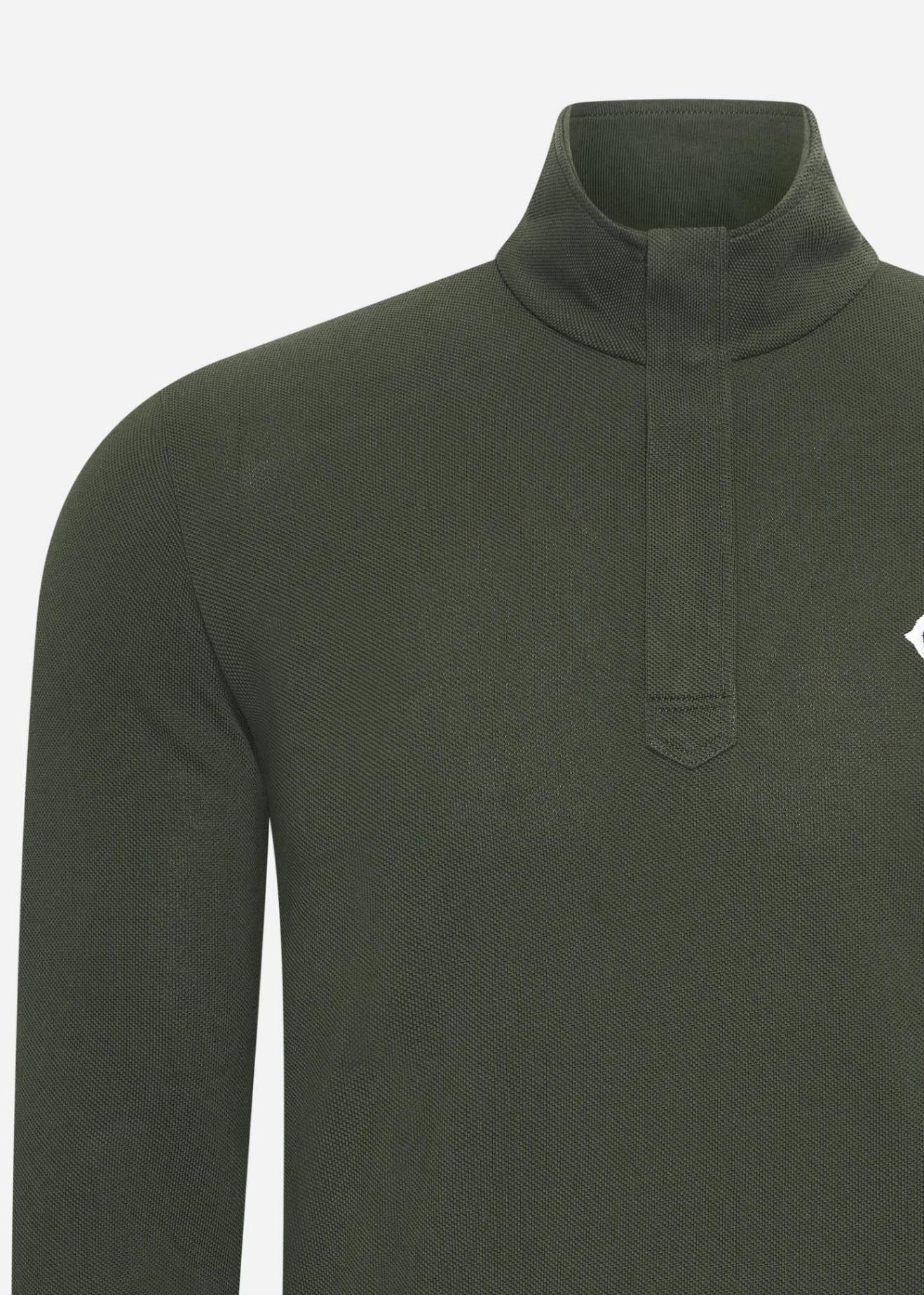 MA.Strum Truien  Ls funnel neck polo - oil slick 