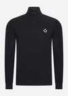 MA.Strum Truien  Ls funnel neck polo - black 