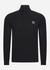 MA.Strum Truien  Ls funnel neck polo - black 