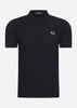 Fred Perry Polo's  Plain fred perry shirt - black silk peach 