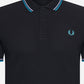 Fred Perry Polo's  Twin tipped fred perry shirt - black lghsmok ocea 