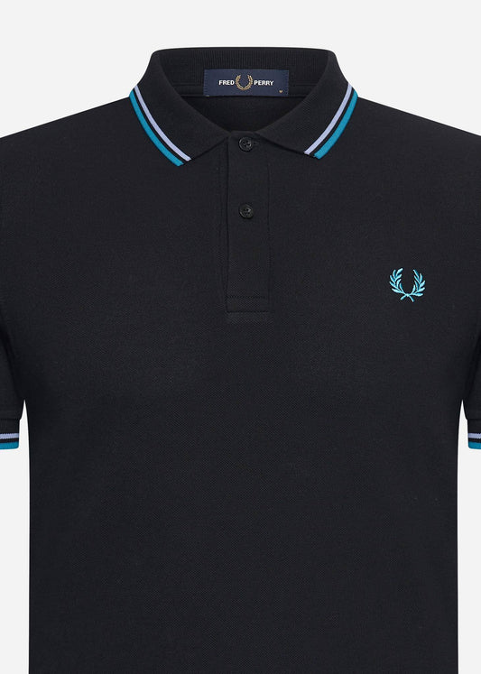 Fred Perry Polo's  Twin tipped fred perry shirt - black lghsmok ocea 