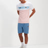 Ellesse T-shirts  Blockadi tee - white light pink light blue 