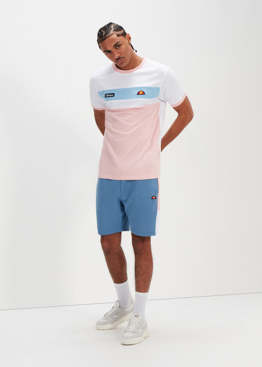 Ellesse T-shirts  Blockadi tee - white light pink light blue 