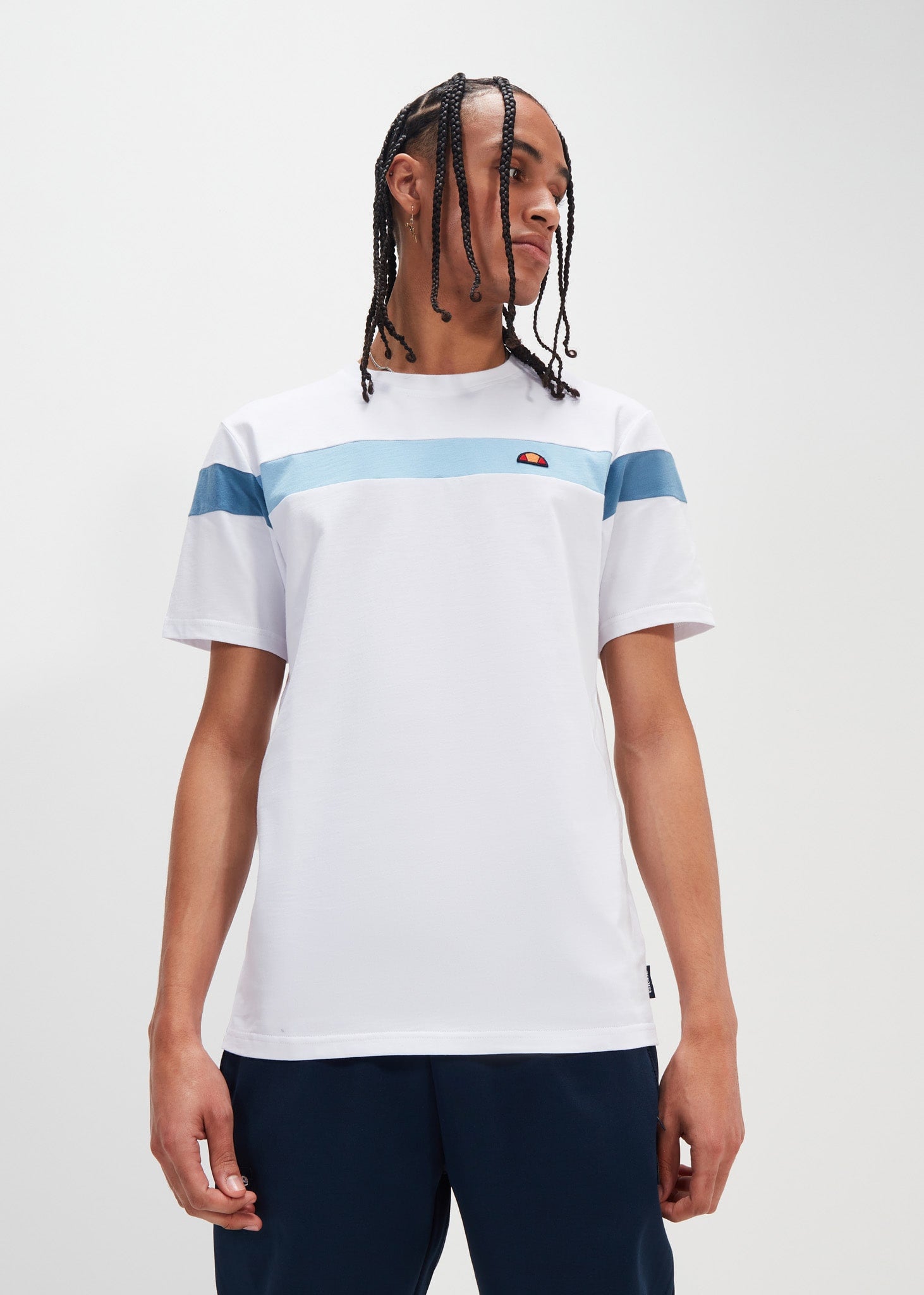 Ellesse T-shirts  Caserio t-shirt - white light blue 