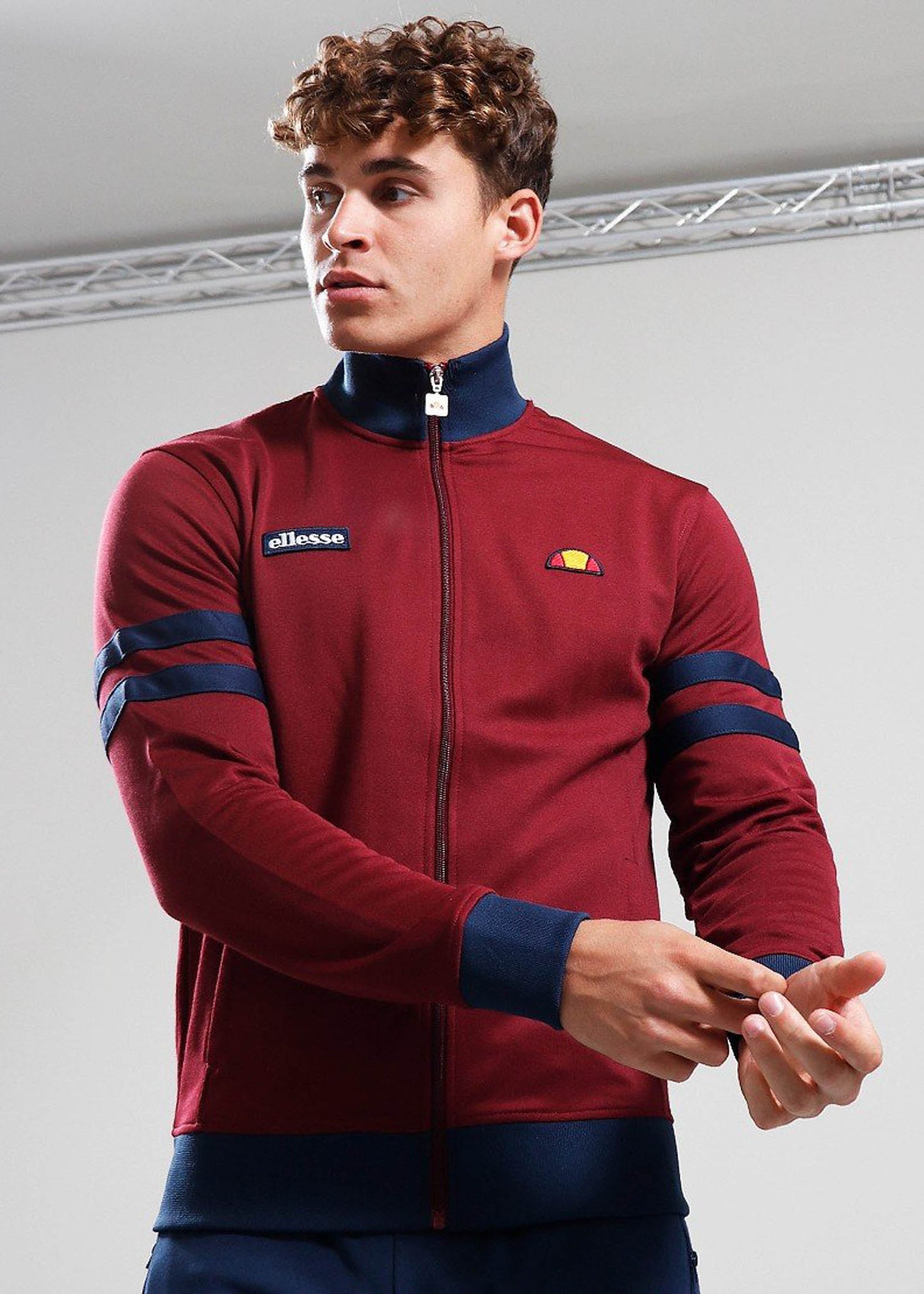 Roma track top - burgundy