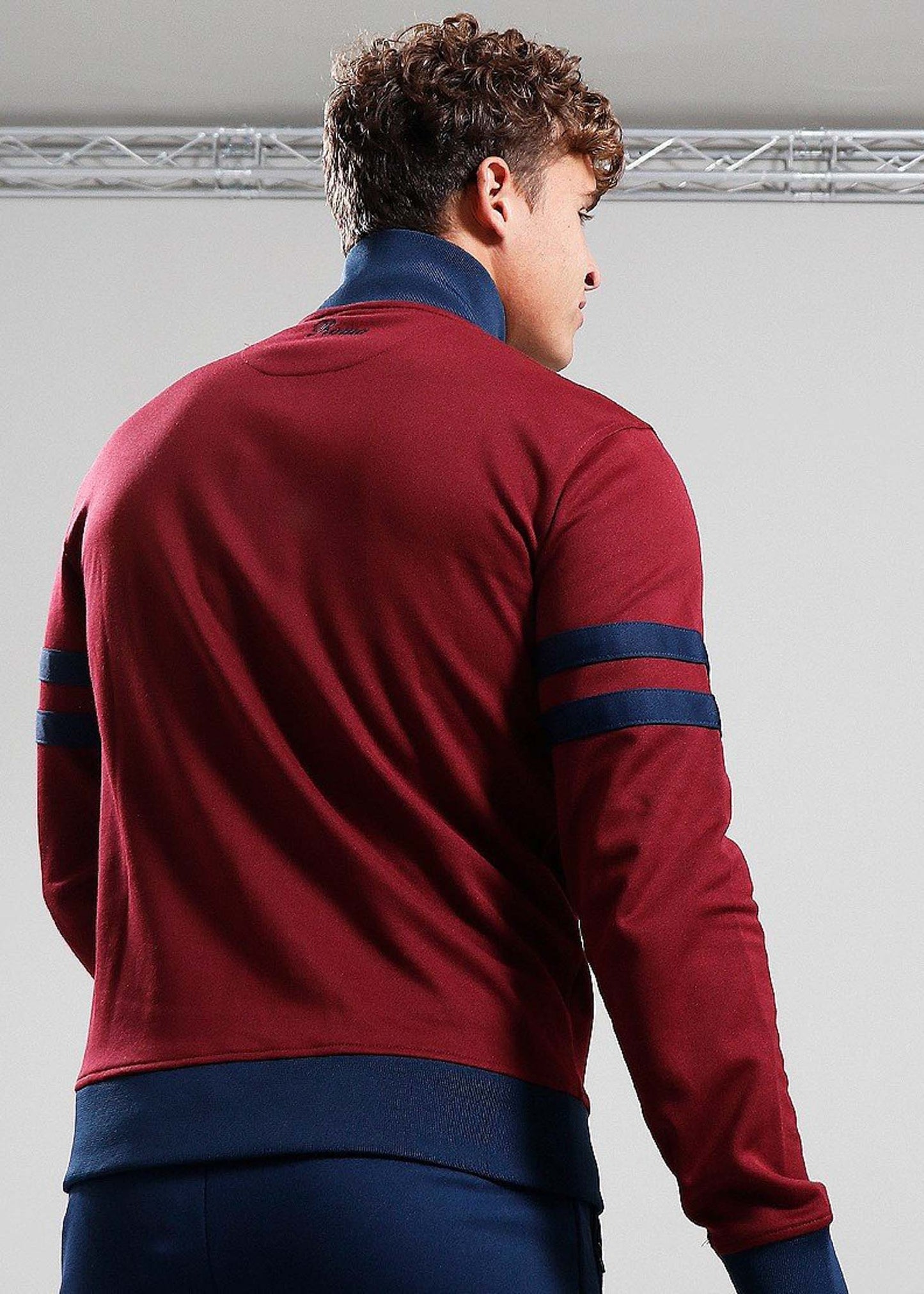 Roma track top - burgundy