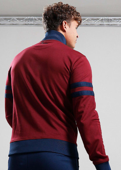 Roma track top - burgundy