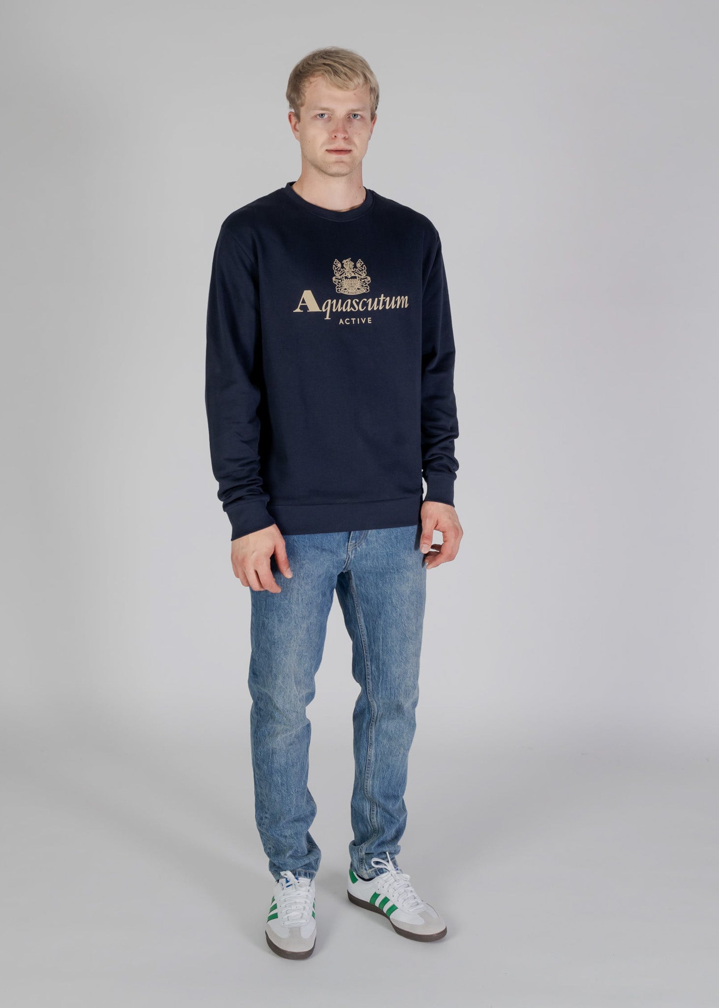 Aquascutum Truien Active big logo sweatshirt - navy