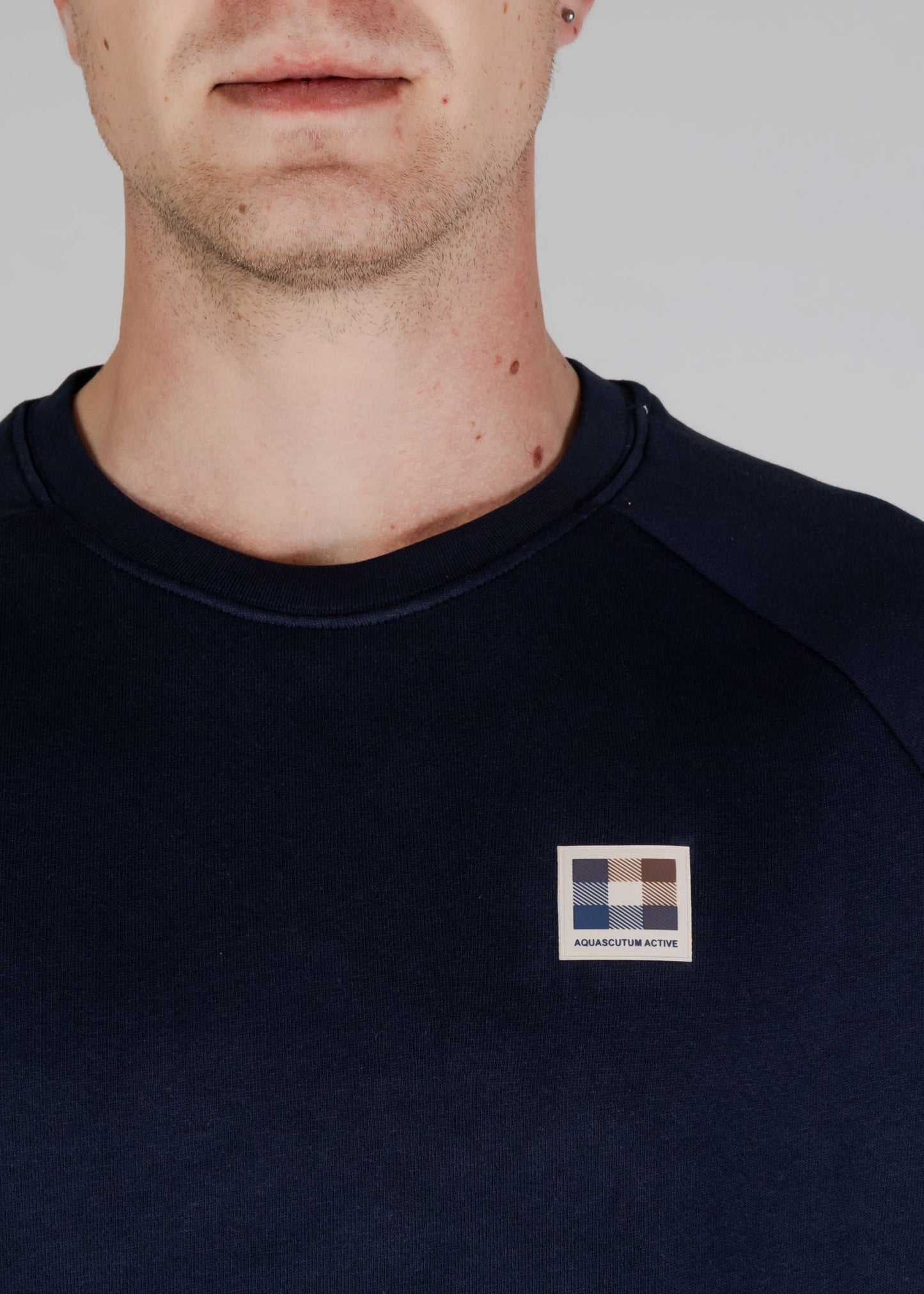 Aquascutum Truien Active patch crewneck - navy