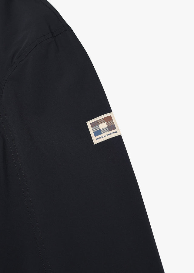 Aquascutum Jassen Hooded stretch windbreaker jacket - black