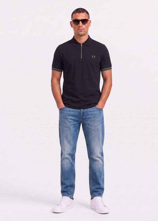 Fred Perry Polo's Bold tipped polo shirt - black