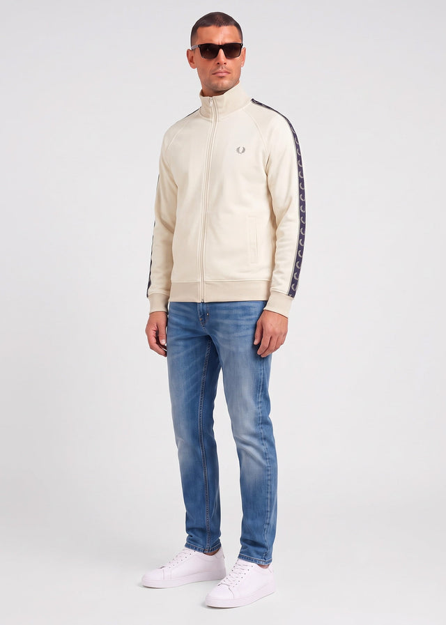 Fred Perry Vesten Contrast tape track jacket - ecru