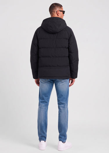 Fred Perry Jassen Fabric block padded jacket - black