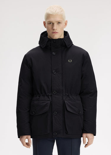 Fred Perry Jassen Padded patch pocket parka - black