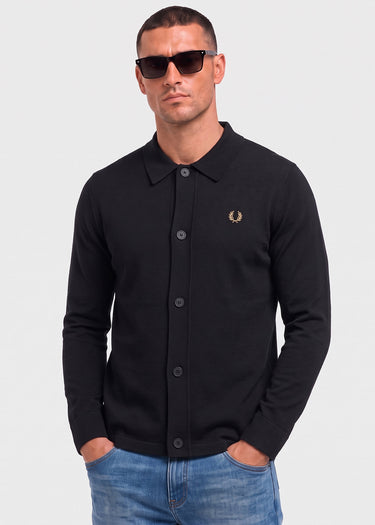 Fred Perry Overshirts Knitted overshirt - black