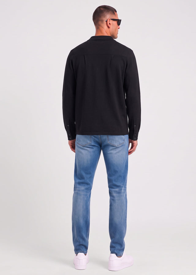 Fred Perry Truien Knitted overshirt - black