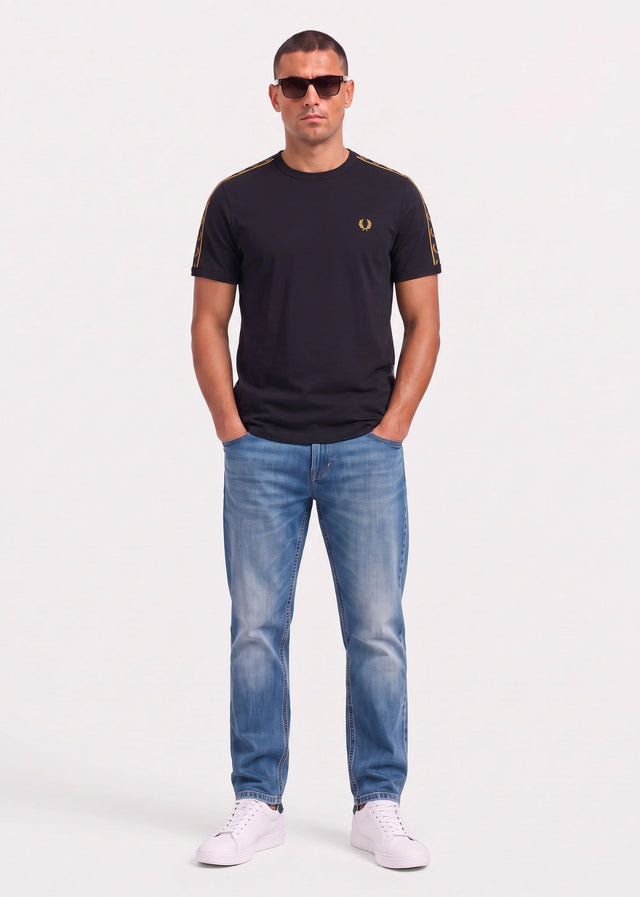 Fred Perry T-shirts Contrast tape ringer t-shirt - navy