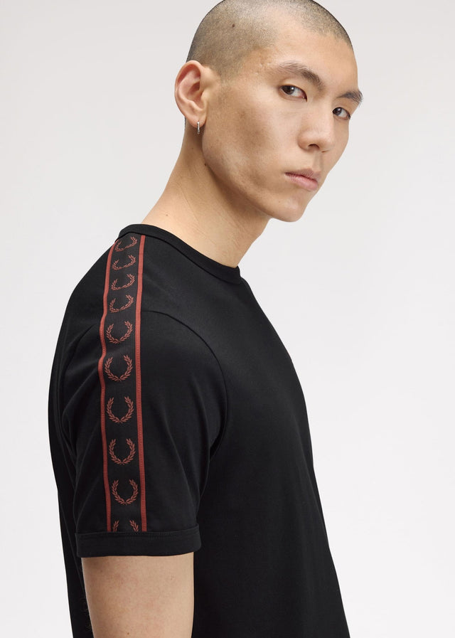 Fred Perry T-shirts Contrast tape ringer t-shirt - black