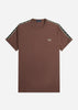 Fred Perry T-shirts  Contrast tape ringer t-shirt - brick warm grey 