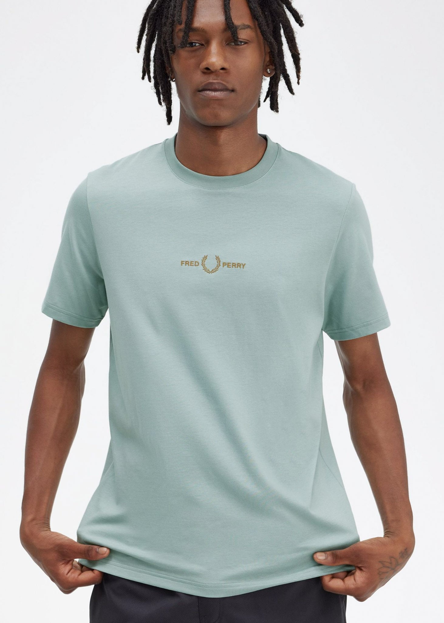 Fred Perry T-shirts  Embroidered t-shirt - silver blue 