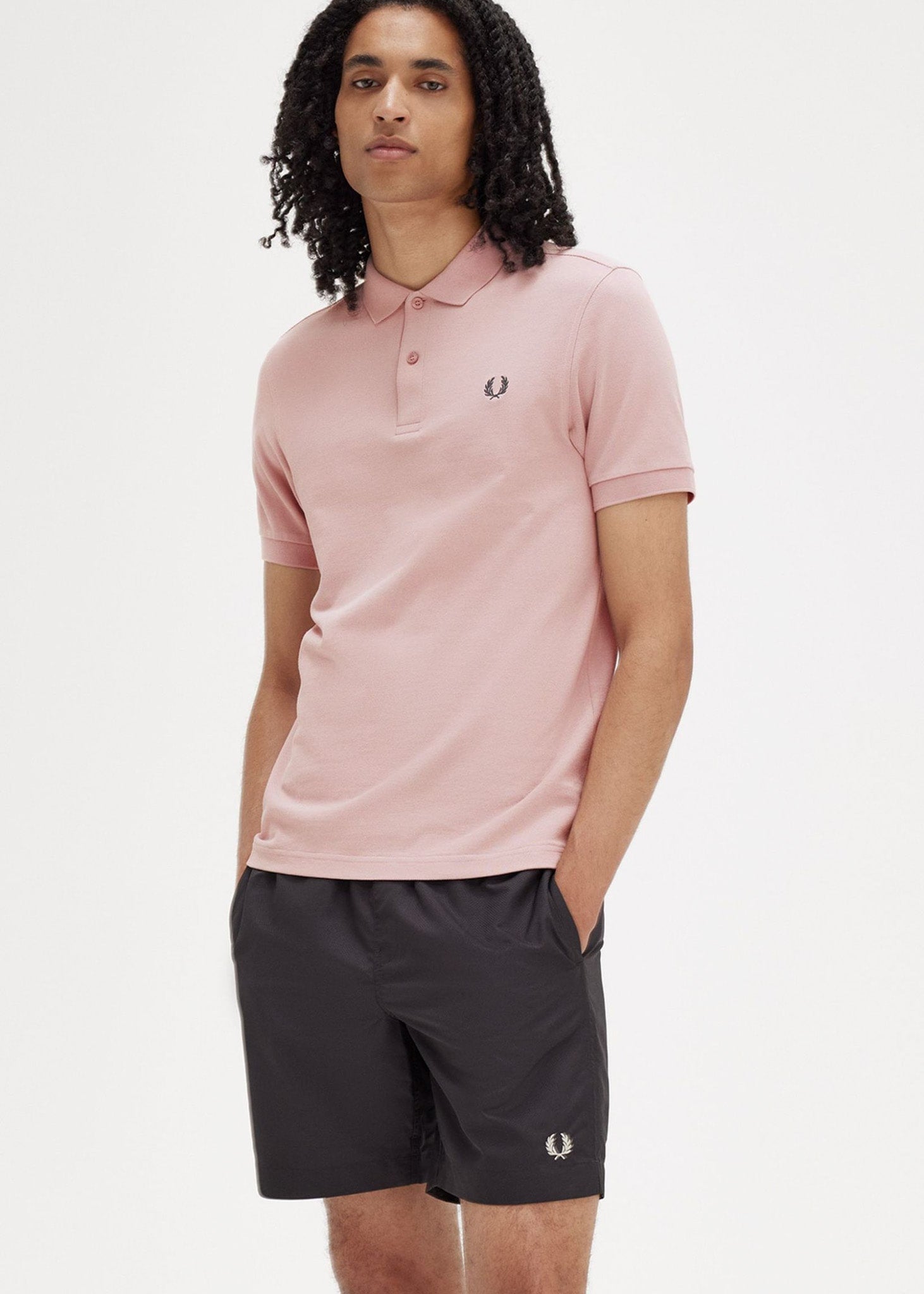 Fred Perry Polo's  Plain fred perry shirt - dusty rs pink black 