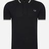 Fred Perry Polo's  Twin tipped fred perry shirt - blk snwhi wrmgry 