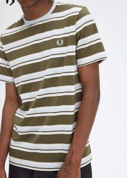 Fred Perry T-shirts  Stripe t-shirt - ungre snwh lgice 