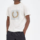 Fred Perry T-shirts  Striped laurel wreath t-shirt - snow white 