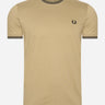 Fred Perry T-shirts  Twin tipped t-shirt - warm stone black 