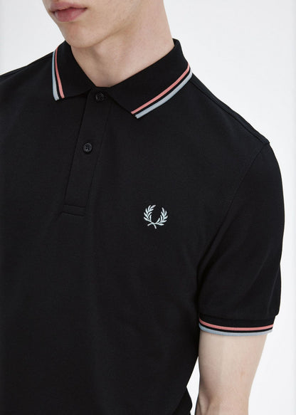 Fred Perry Polo's  Twin tipped fred perry shirt - black crlhet slvbl 