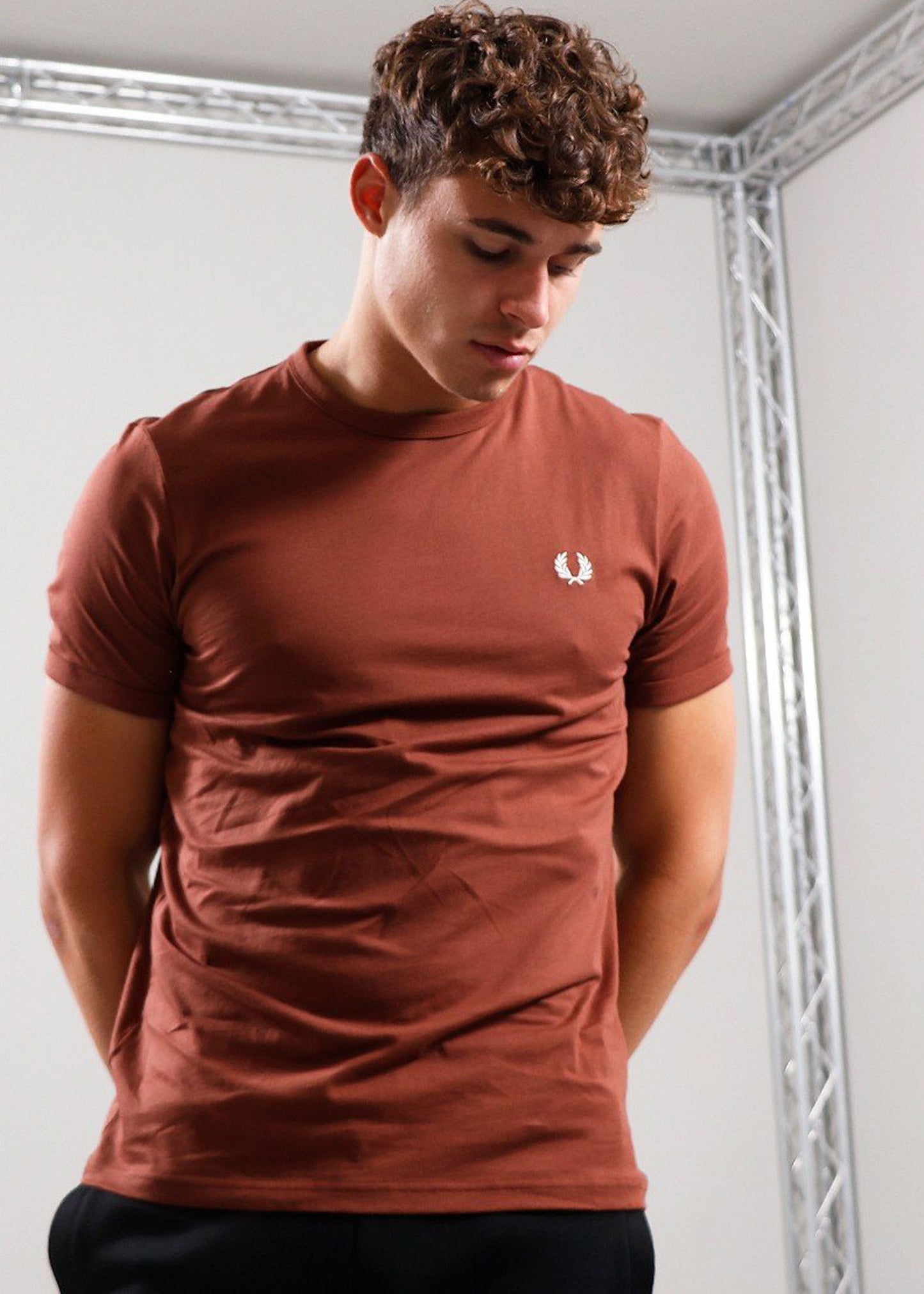 Ringer t-shirt - whisky brown