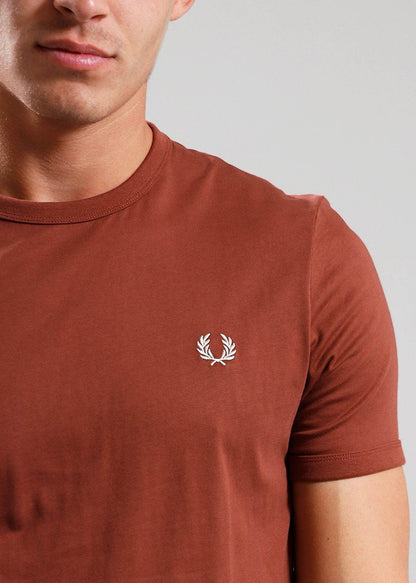 Ringer t-shirt - whisky brown