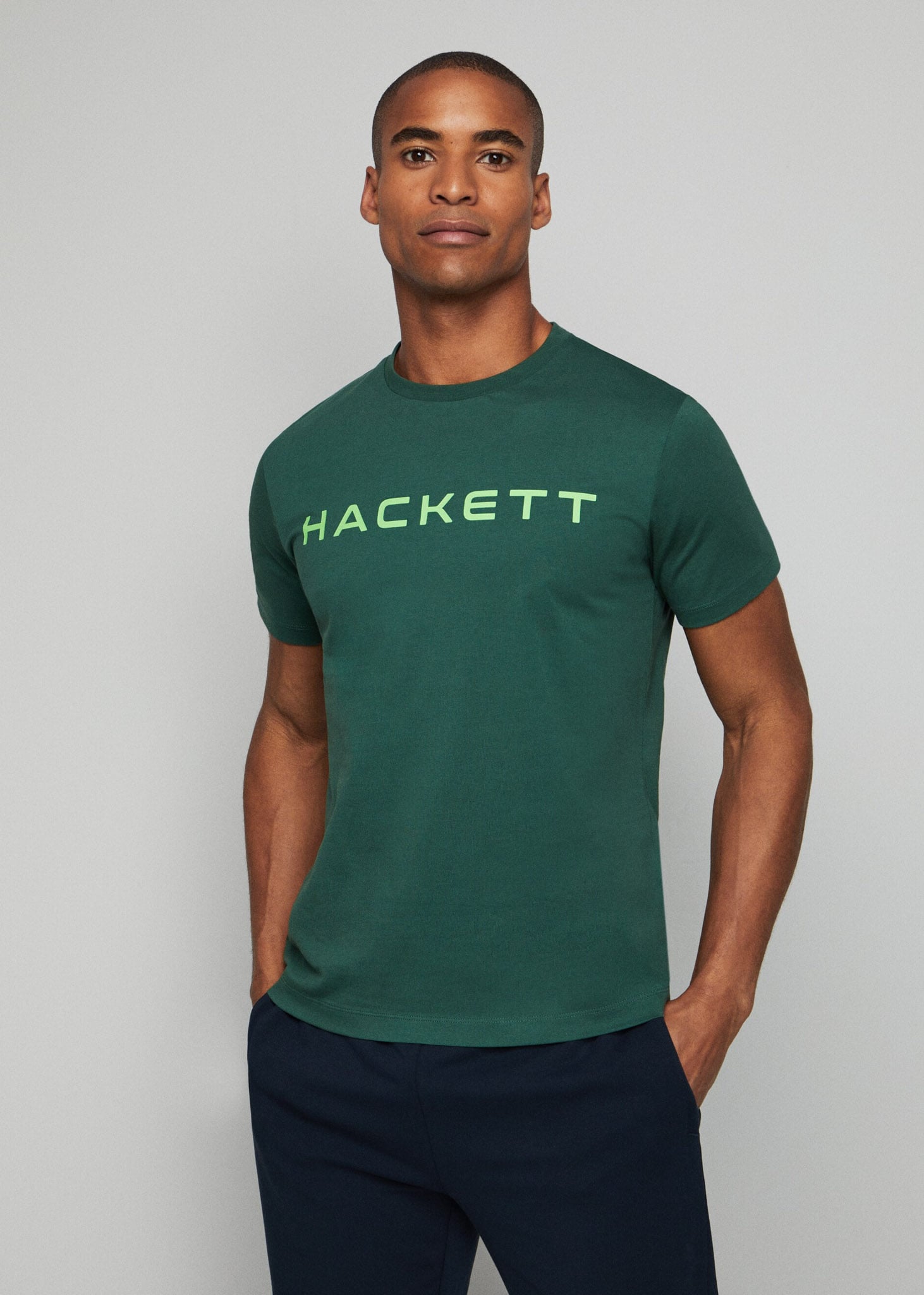 Hackett London T-shirts  Essential tee - green grey 