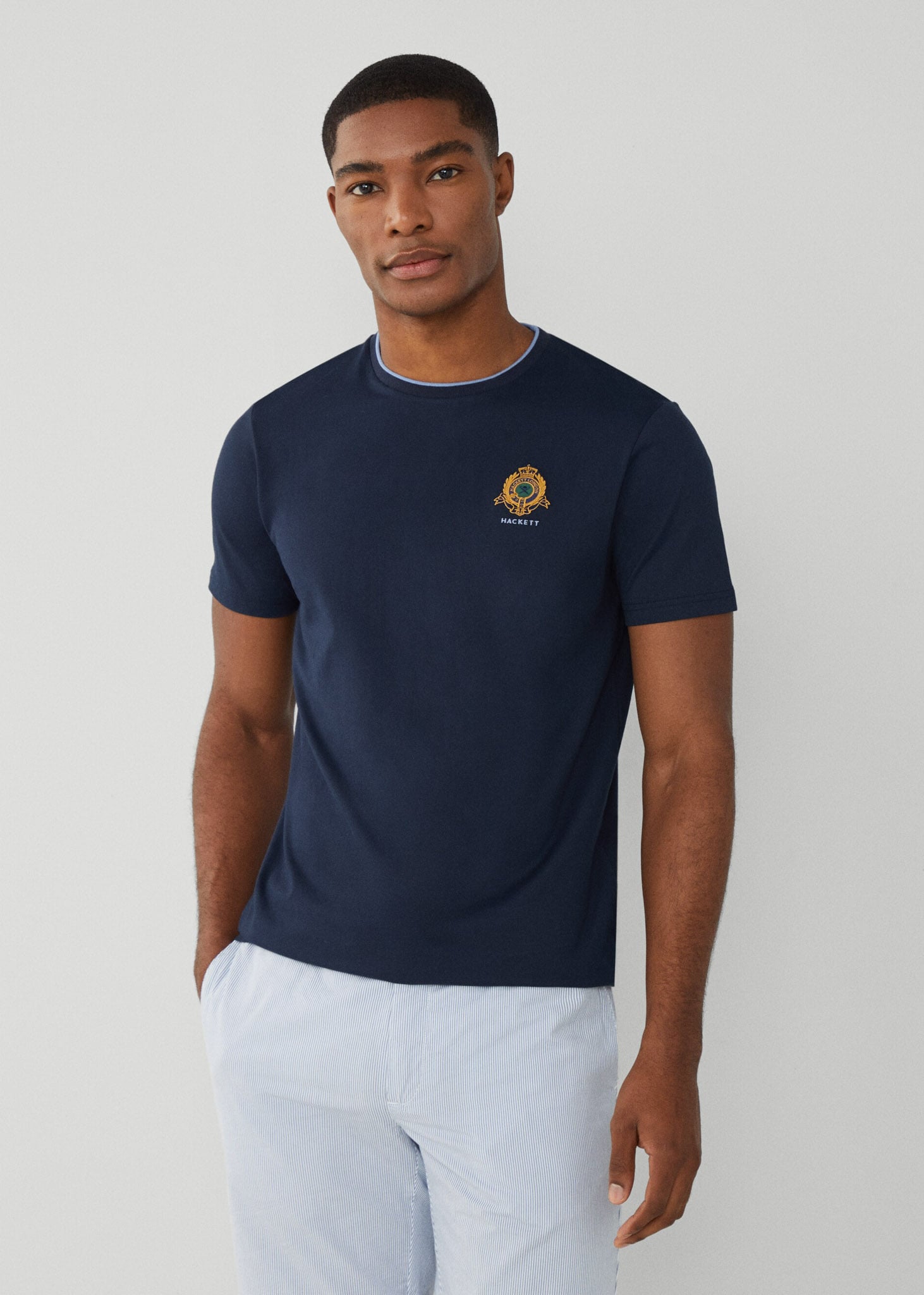 Hackett London T-shirts  Heritage logo tee - navy 