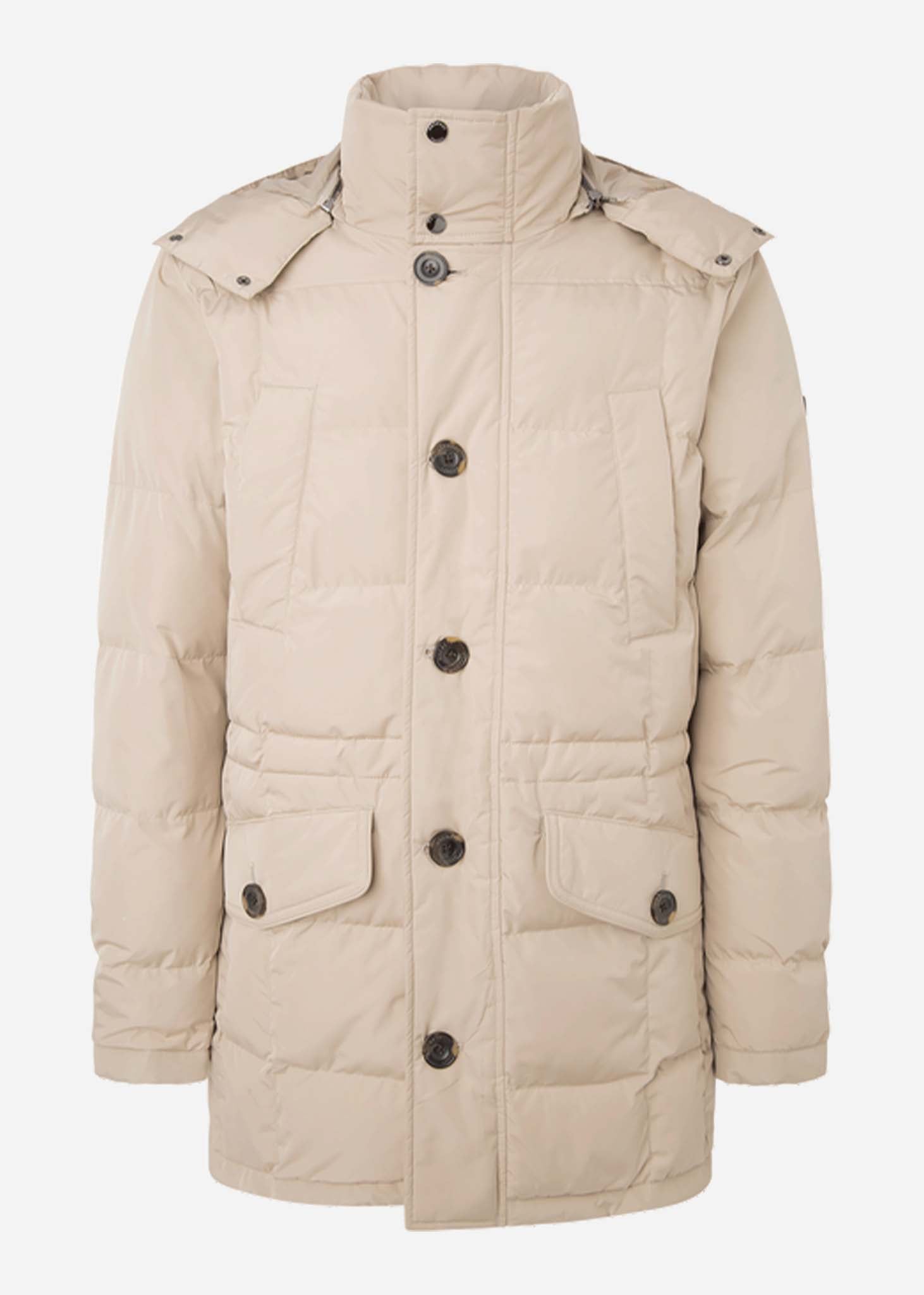 Hackett London Jassen  Long hooded puffer - rope 