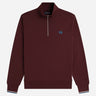 Fred Perry Truien Half zip sweatshirt - oxblood ecru court blue