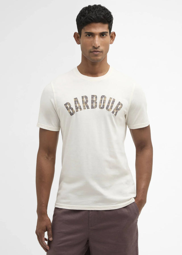 Barbour T-shirts Barbour berwick tartan t-shirt - whisper white