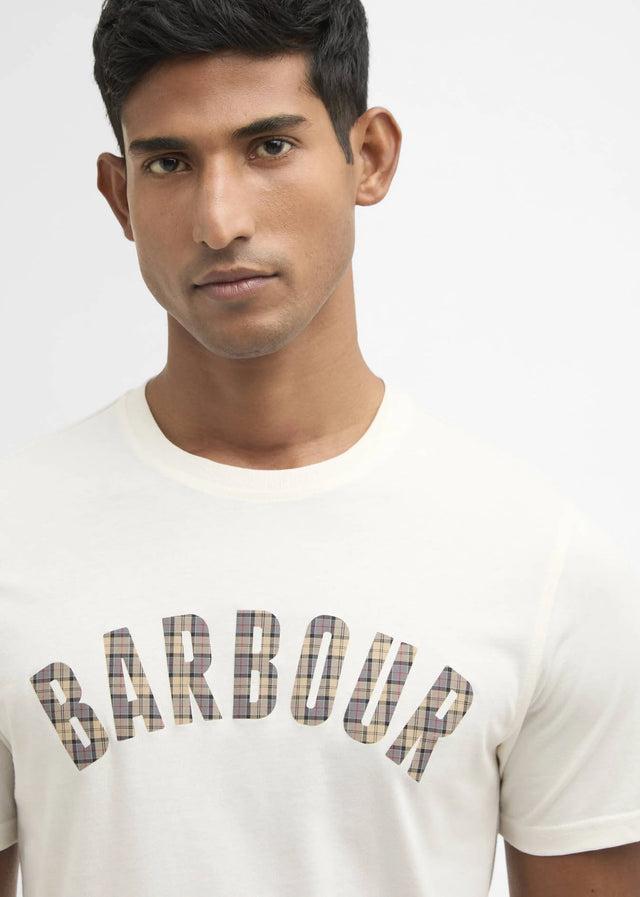 Barbour T-shirts Barbour berwick tartan t-shirt - whisper white