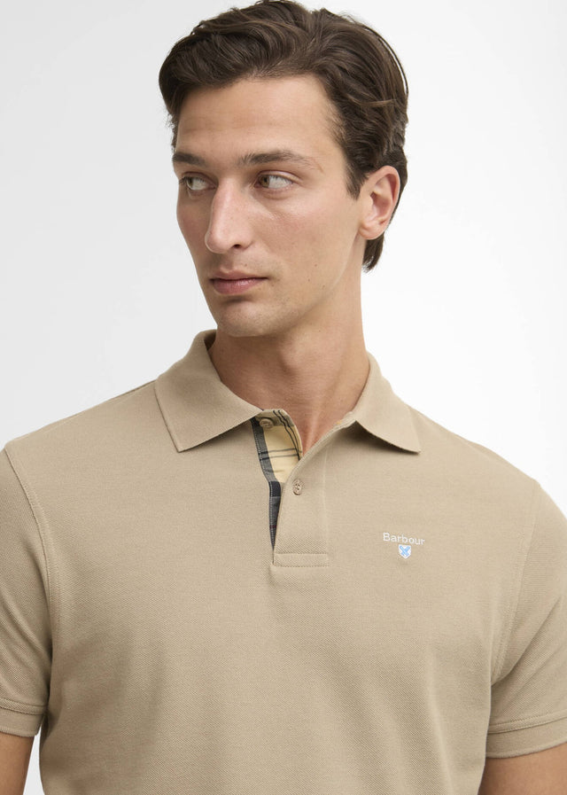 Barbour Polo's Barbour tartan pique polo shirt - washed stone dress