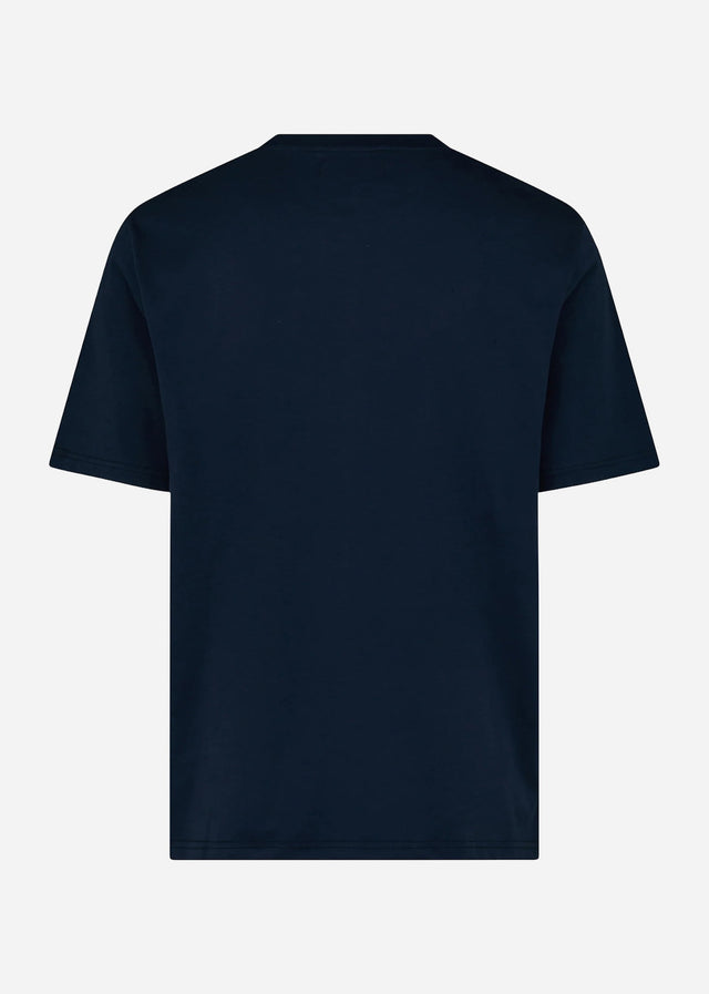 Aquascutum T-shirts Big logo t-shirt - navy