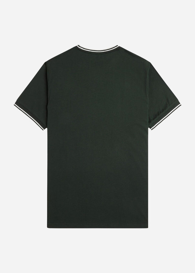 Fred Perry T-shirts Twin tipped t-shirt - night green snow white