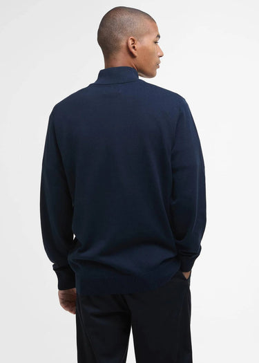 Barbour Truien Barbour lingwood compact cotton half zip sweater - navy