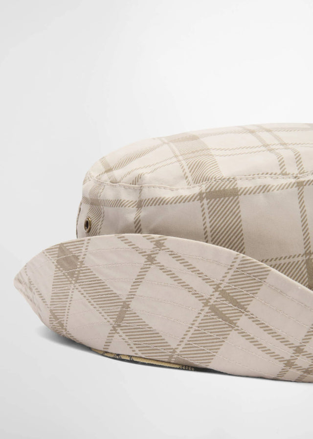 Barbour Bucket Hats Barbour tartan transport bucket hat - mist printed tartan