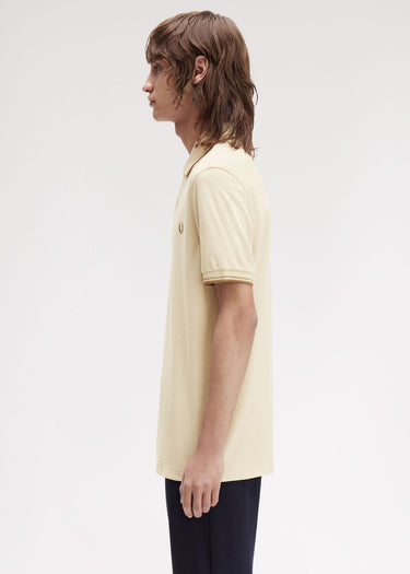 Fred Perry Polo's Twin tipped polo - oatmeal warm stone shaded stone