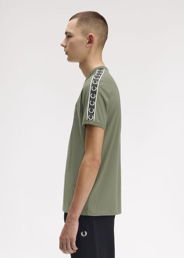 Fred Perry T-shirts Contrast tape ringer t-shirt - laurel wreath green black
